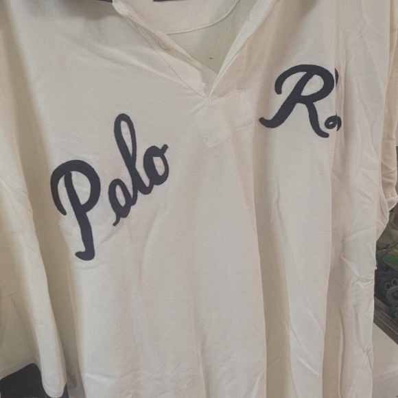 Polo Ralph Lauren Men's Big And Tall Short Sleeve Varsity Polo Shirt XXL WHITE